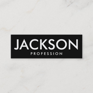 Djärv svartvit visitkort för Minimalist