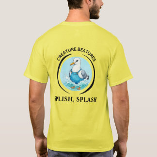 djärv Tecknad påklädd mås – plask i vattnet T Shirt