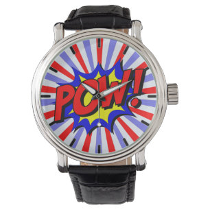 Djärv Tecknad-Stil POW! Popkonst Armbandsur