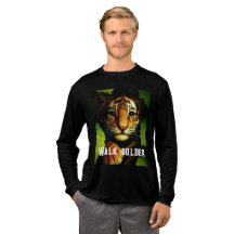 Djärv Tigerunge i Djungelblad | Herr T-shirt