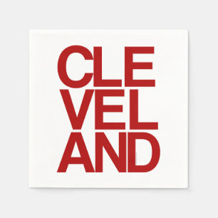 Djärv typografisk Cleveland souvenir Pappersservett