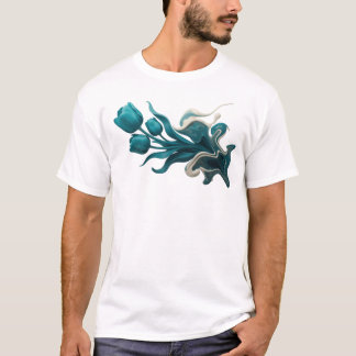 Djärv & Vacker ABSTRAKT BLOM Konstnärlig kompositi T Shirt