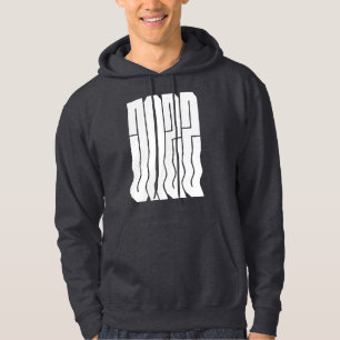 Djärv vågig jazzlogotypdesign hoodie