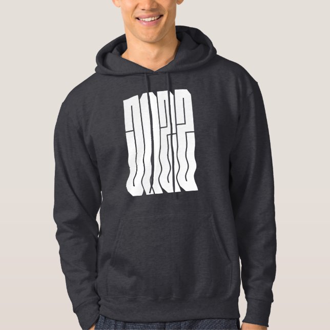 Djärv vågig jazzlogotypdesign hoodie (Framsida)