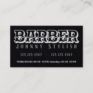 Djärv vintagestilbarberare visitkort