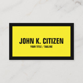 Djärv visitkort för svart/för gult