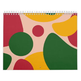Djärva abstrakta retroformer i mönster  kalender