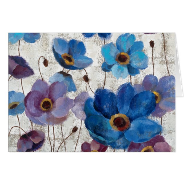 Djärva anemoner hälsningskort (Framsidan Horizontal)