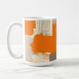 Djärva Apelsin Artisan Färgstreck Abstrakt Kaffemugg
