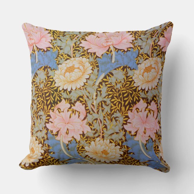 Djärva blommönster av William Morris-design Kudde (Framsida)