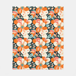 Djärva blommor  fleecefilt