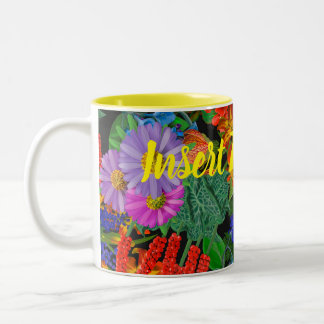 Djärva blommor Två-Tonad mugg