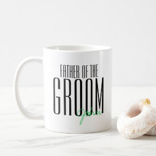 Djärva brev "far bröllopsfest av för brudgummen" kaffemugg