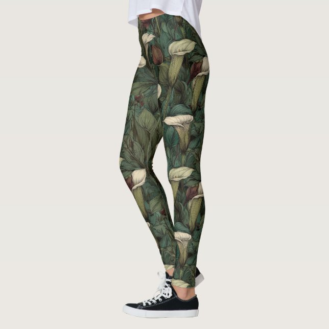 Djärva Calla Liljor Accent Aktiv Mödraväsk Leggings (Vänster)