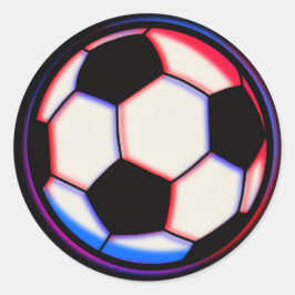 Djärva fotbollsklistermärken runt klistermärke