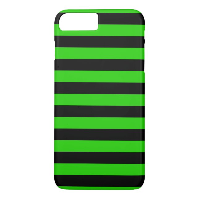 Djärva gröna och svarta randiga mönster Case-Mate iPhone skal (Baksida)