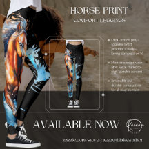 Djärva hästtryckta leggings