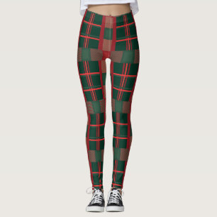 Djärva jul röda gröna karer leggings