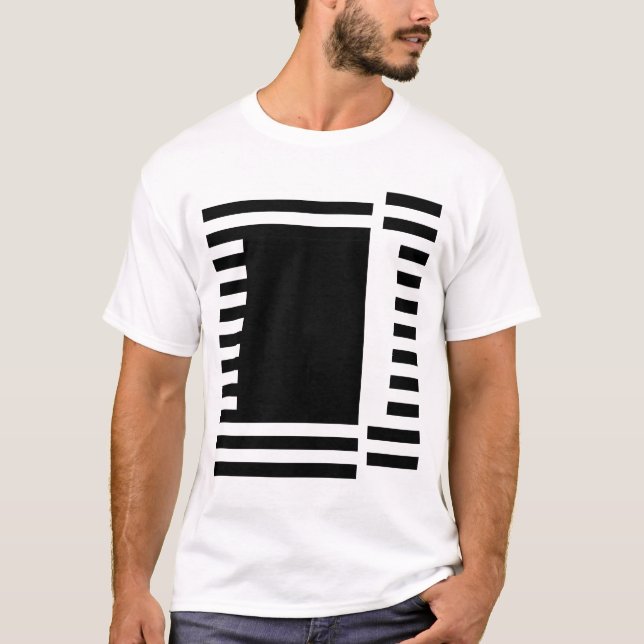 djärva linjer fyrkant t shirt (Framsida)