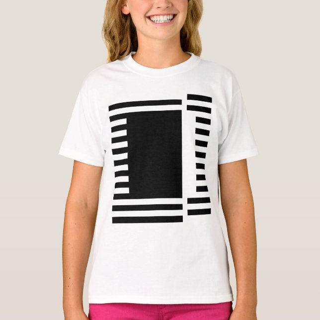 djärva linjer fyrkantig t shirt (Framsida)
