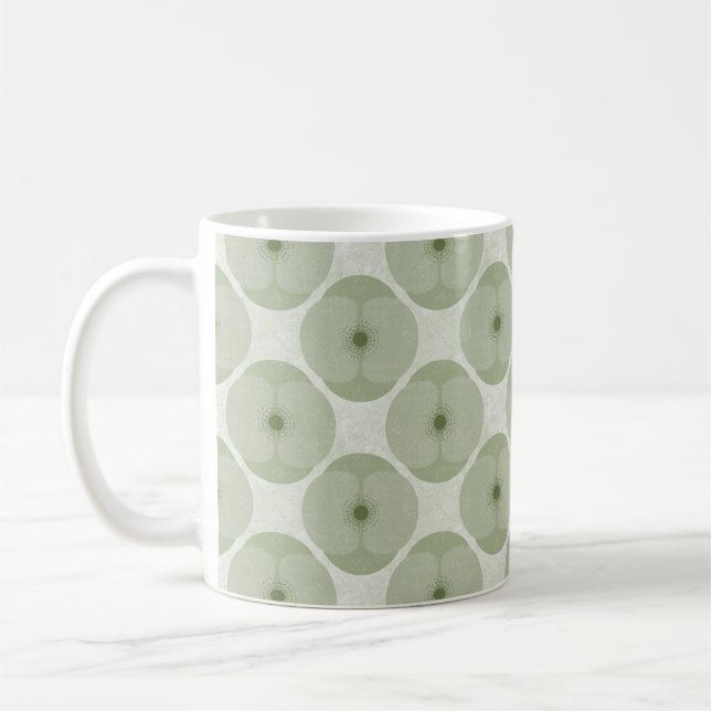 Djärva minimalistiska poppy strukturerade blommand kaffemugg (Vänster)