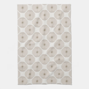 Djärva minimalistiska poppy texturerade blom- kräm kökshandduk
