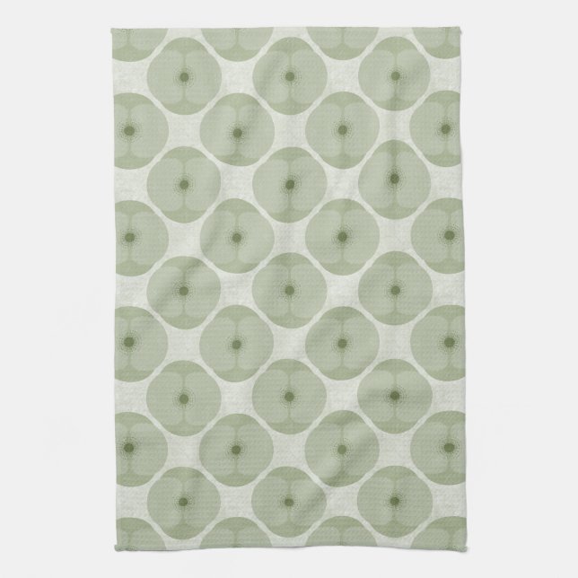 Djärva minimalistiska poppy texturerade blommande  kökshandduk (Vertikal)