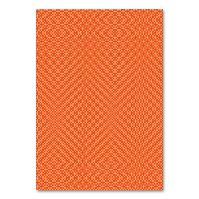 Djärva orangea geometriska bordskort för höstevene (Framsidan)
