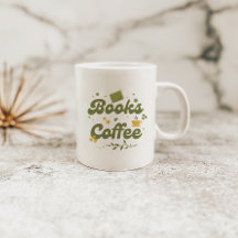 Djärva Retro Blommiga Böcker & Kaffe Bokälskare
