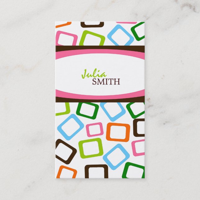 Djärva Retro visitkortar Visitkort (Framsida)