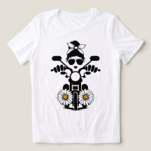 Djärva ryttarinnor Abstrakt motorcykel T-shirt