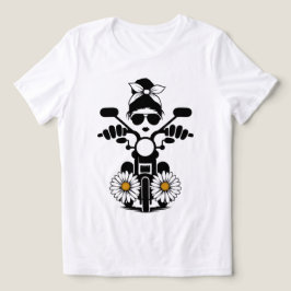 Djärva ryttarinnor Abstrakt motorcykel T-shirt