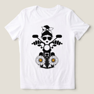 Djärva ryttarinnor Abstrakt motorcykel T-shirt