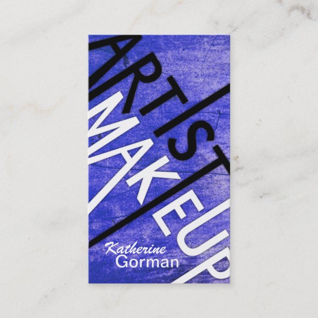 Djärva texturerade visitkortar för Makeupkonstnär Visitkort (Framsida)