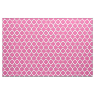 Djärva uttryck Rosa marockanskt quatrefoil-mönster Tyg