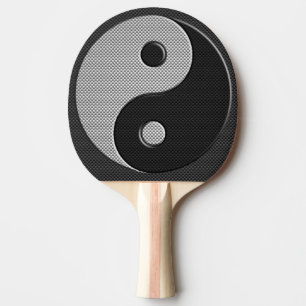 Djärva Yin Yang i stil för kolfibertryck Pingisracket