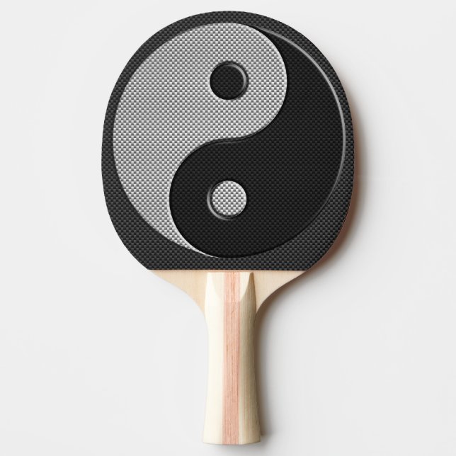 Djärva Yin Yang i stil för kolfibertryck Pingisracket (Framsidan)