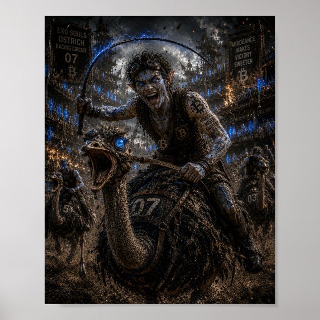 Djärvhet / Jockey / Strutsrace Poster (Framsidan)