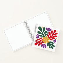 Djärvt Abstrakt Anteckningsblock Floral Matisse St