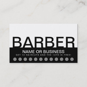 djärvt BARBER-kundförmånskort Lojalitetskort