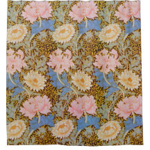 Djärvt blomster William Morris-design