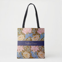 Djärvt blomster William Morris-design Lägg till et