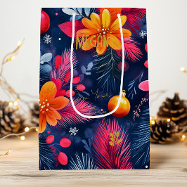 Djärvt blomsterlikt julgransprydnad presentförpack