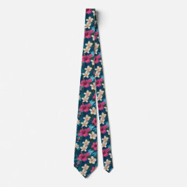 Djärvt bröllopsgåva tropiskt blommor slips
