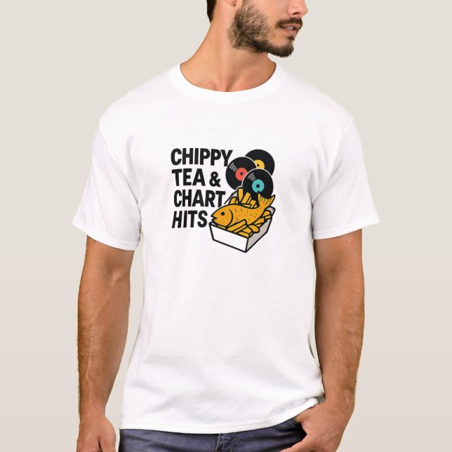 Djärvt Chippy Vinyl Popkulturcitat T Shirt (Framsida)