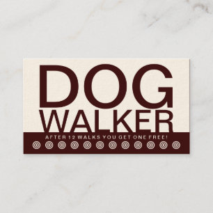 djärvt DOG WALKER-kundförmånskort Lojalitetskort