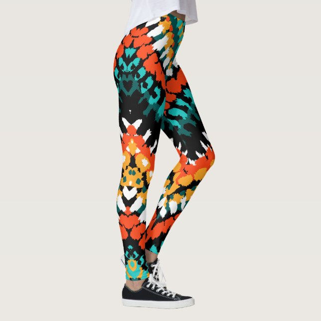Djärvt etniskt infött stam- mönster leggings (Höger)