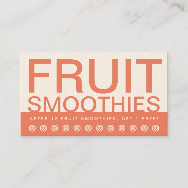 djärvt FRUIT SMOTHIES-kundförmånskort Lojalitetskort (Framsida)