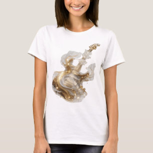 Djärvt Guld ABSTRAKT KONST Konstnärligt Motiv T Shirt