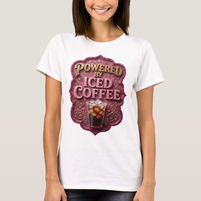 Djärvt Guld DRIVS AV ISKAFFE Uttalandedesign T Shirt (Framsida)